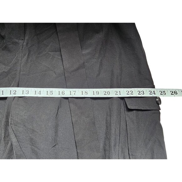 Calvin Klein Wide Leg Polyester Blend Black Cargo Pants Size L - Picture 6 of 8